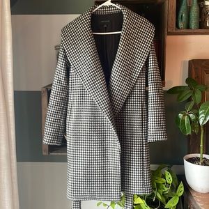 Ann Taylor Wool Blend Houndstooth Coat